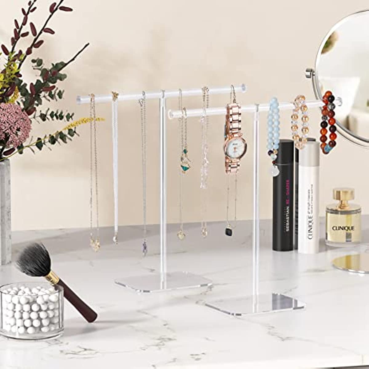 Acrylic Jewelry Holder Wall Mounted Jewelry Stand Organizer